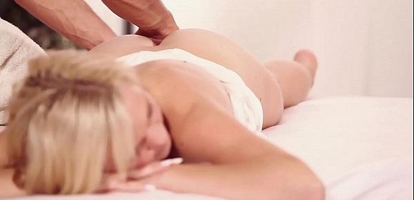 Natural blonde milf Bella orgasms after massage